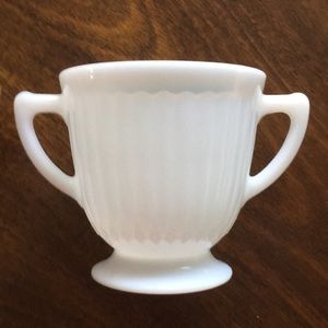 Vintage Milk Glass Sugar Bowl